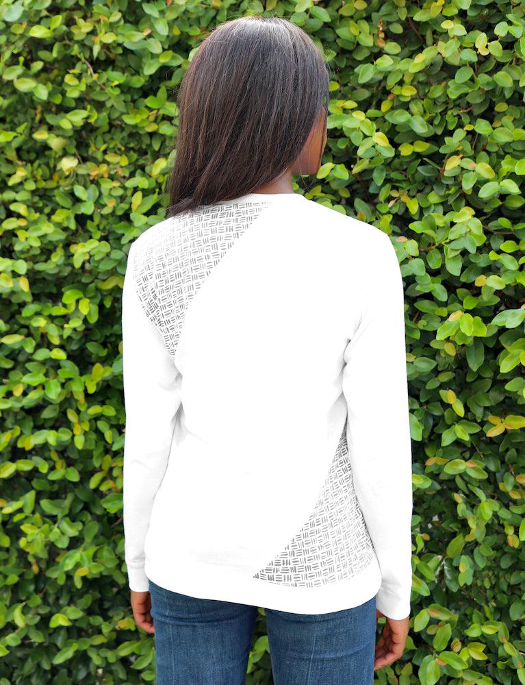 Adel Organic Top, White Monochrome