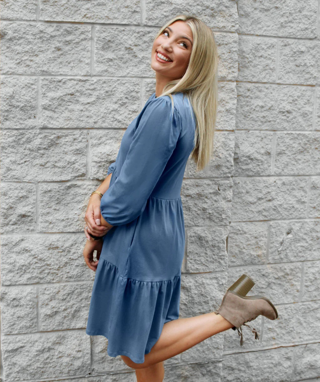 Ari Dress, Vintage Blue