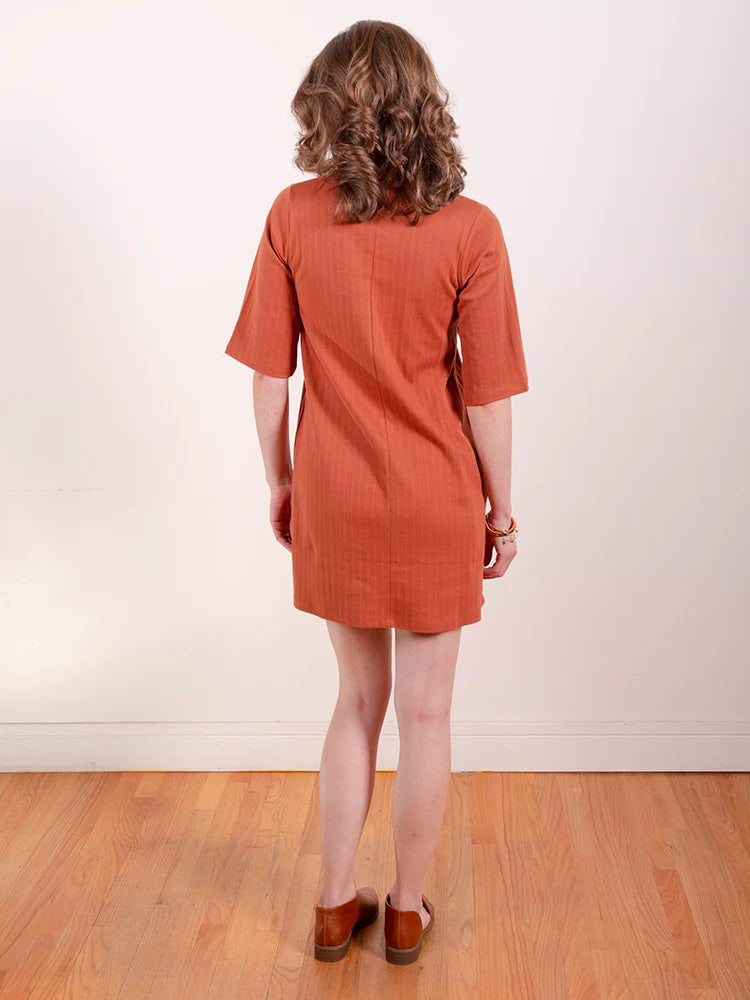 Eve Dress, Sandstone Rib Knit