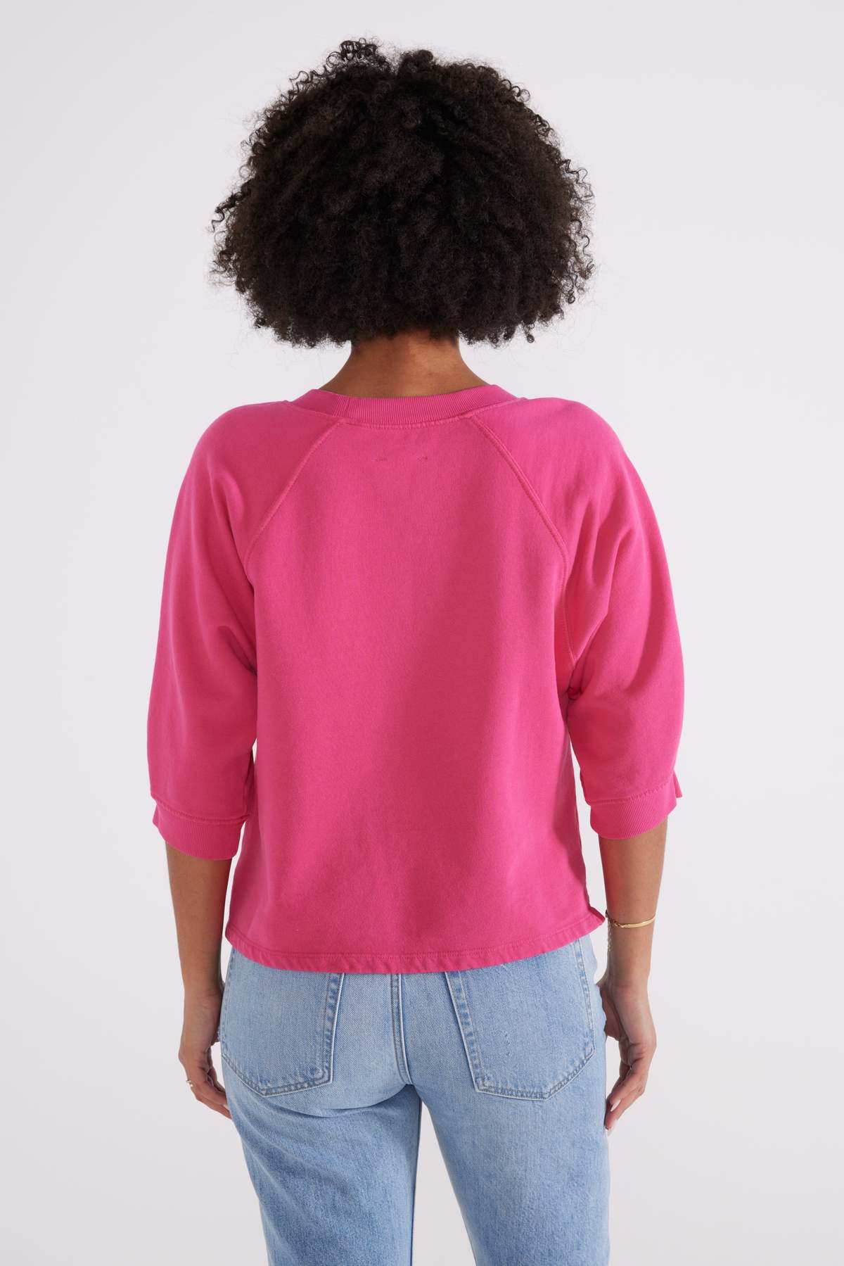 Fleur Raglan Sweatshirt, Raspberry
