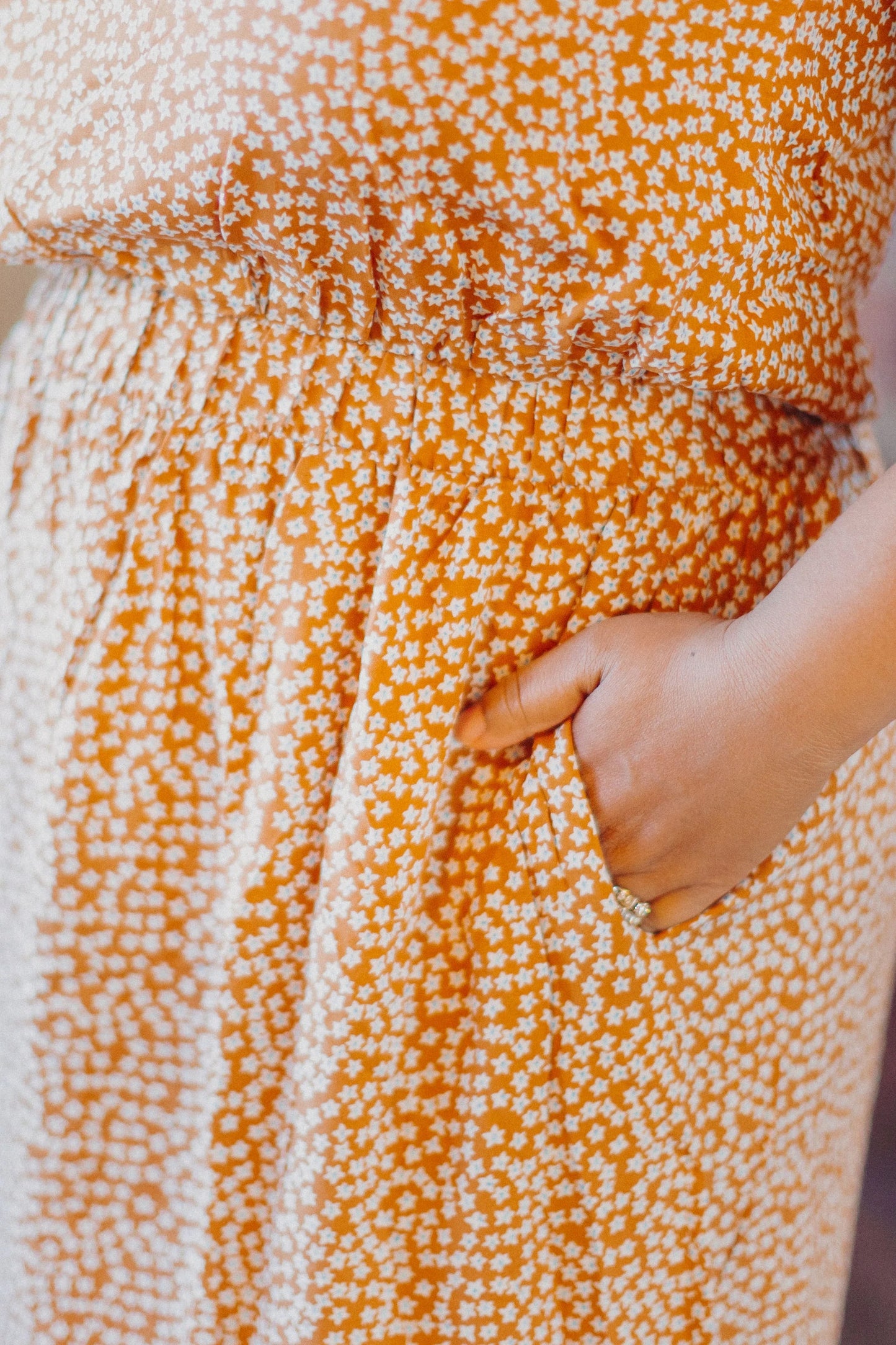 Floral Sunday Dress, Honey