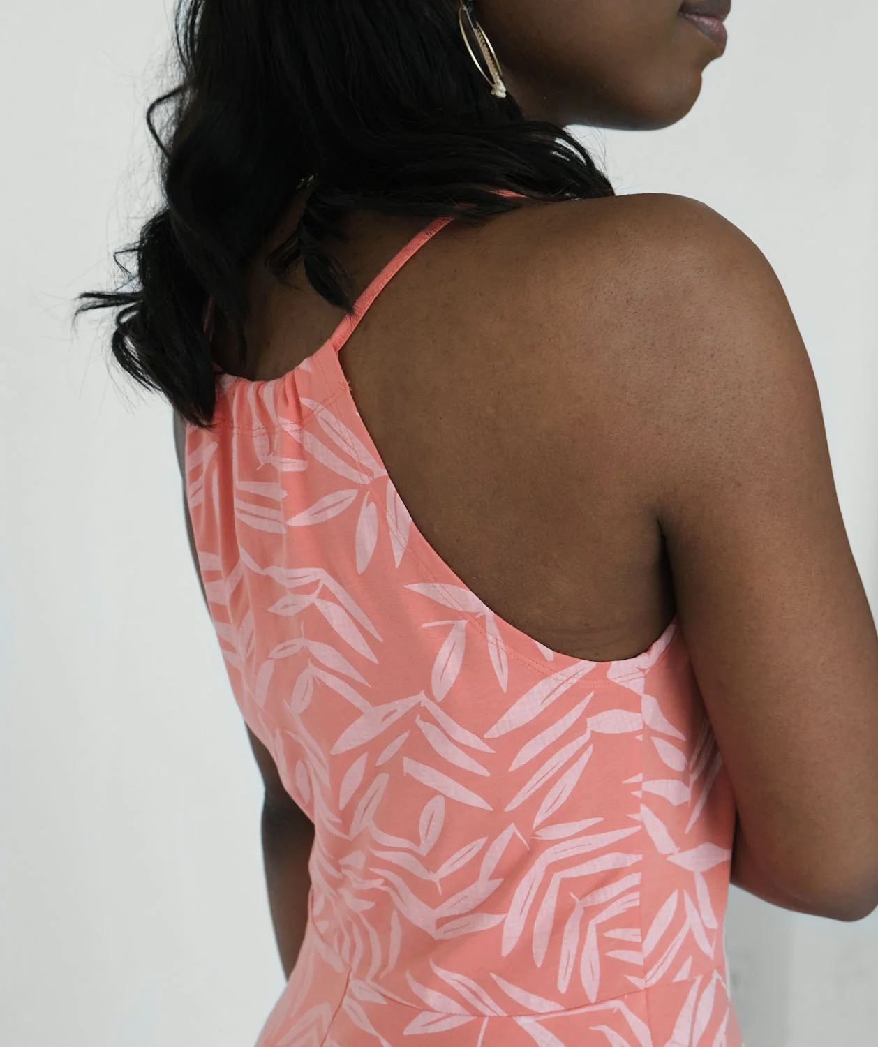Isla Dress, Tangerine/White