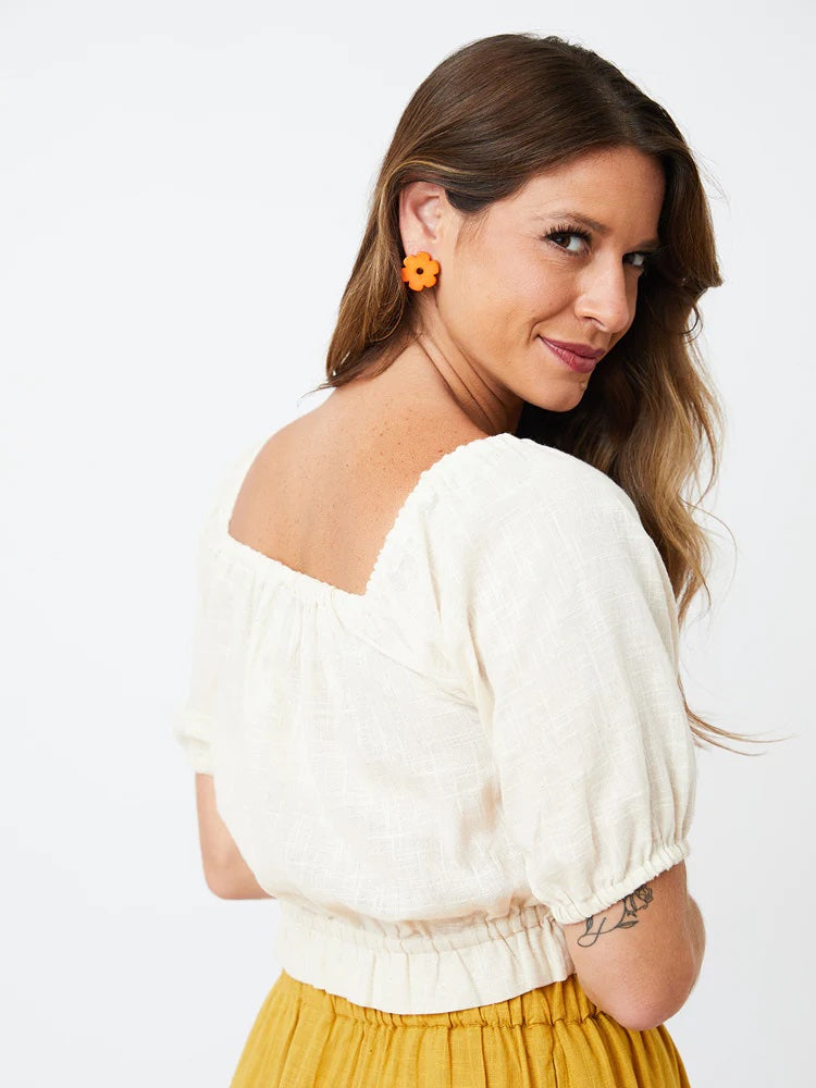 Lainey Top, Boho White