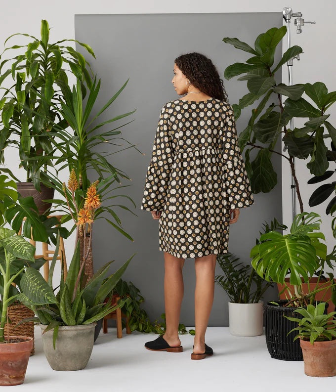 Miller Dress, Washed Black Retro