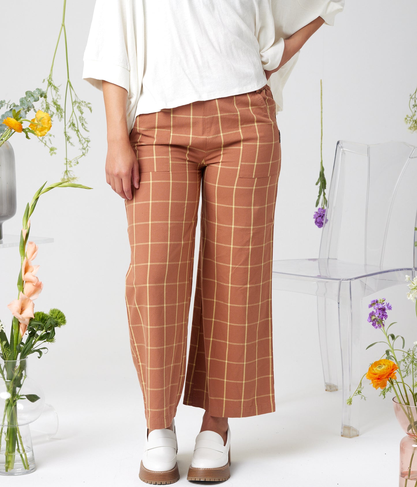 Billie Pant, Walnut Plaid