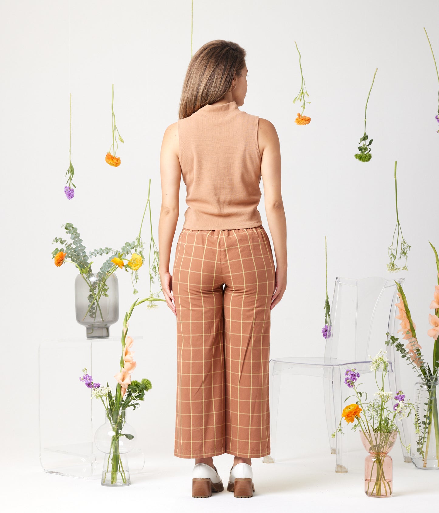 Billie Pant, Walnut Plaid