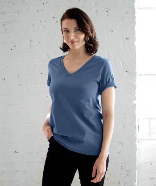 Abbey Tee, Vintage Blue