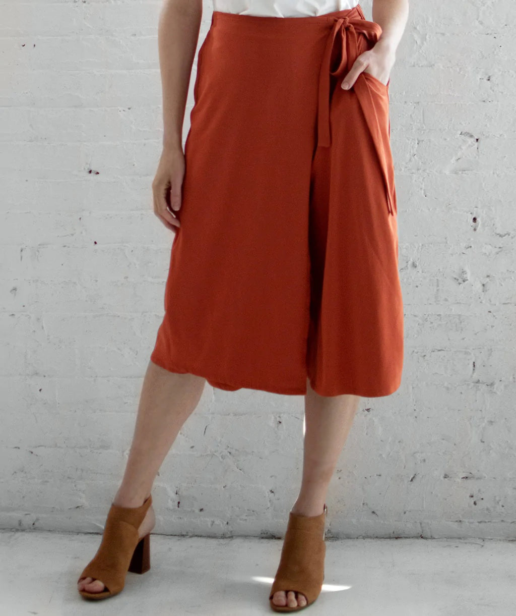 Edith Wrap Pants, Pumpkin Spice