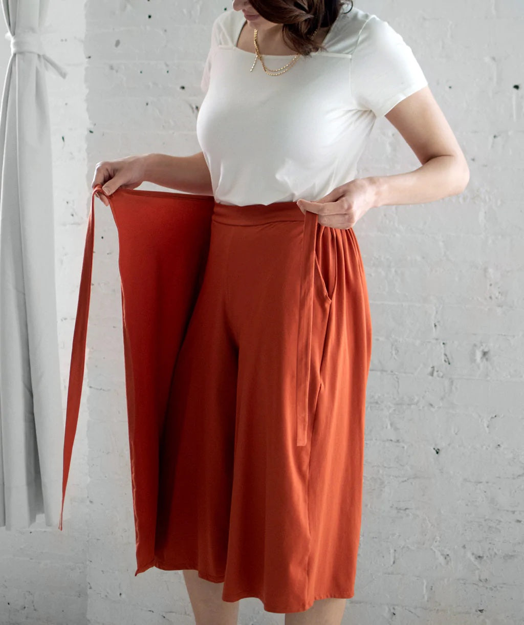 Edith Wrap Pants, Pumpkin Spice