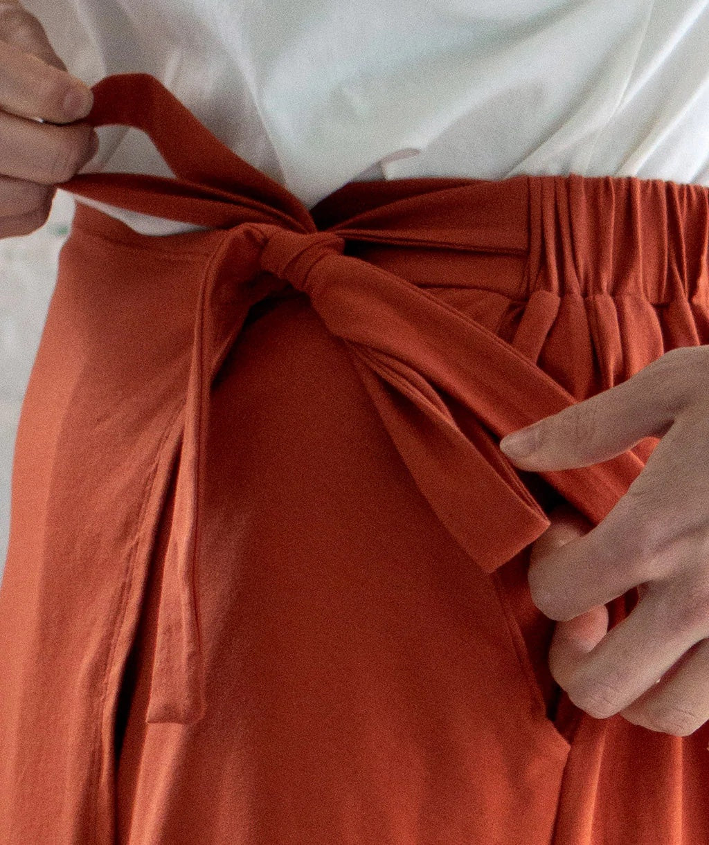 Edith Wrap Pants, Pumpkin Spice