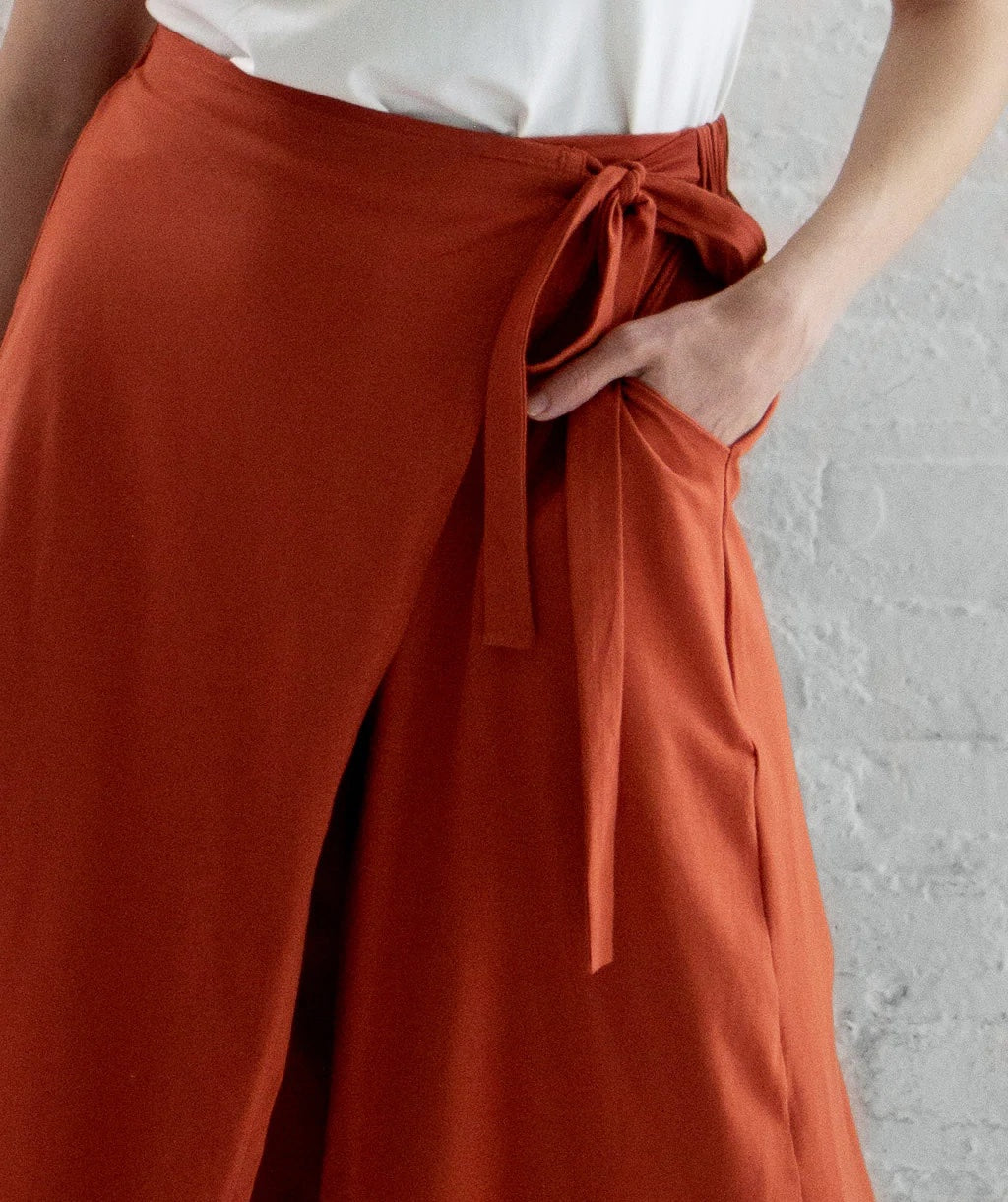 Edith Wrap Pants, Pumpkin Spice