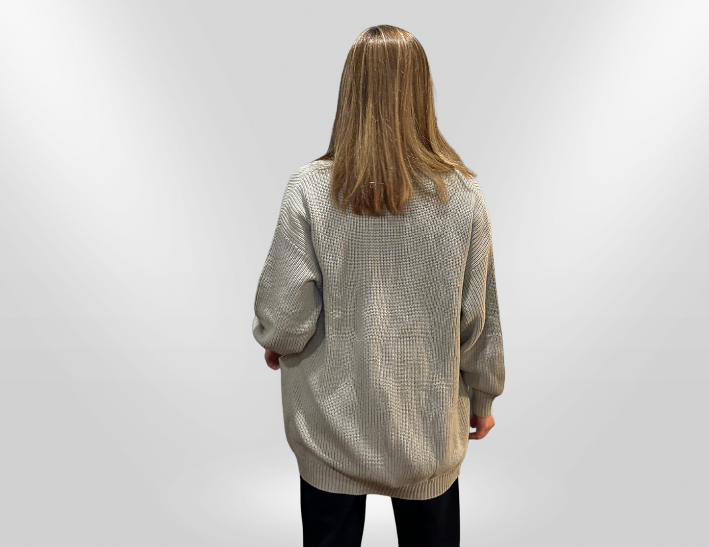 Opal Oversized Cardigan, Silver Lining