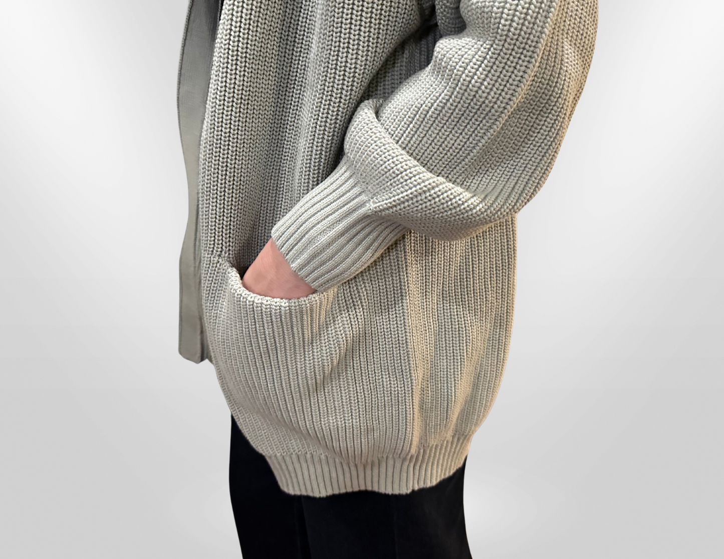 Opal Oversized Cardigan, Silver Lining