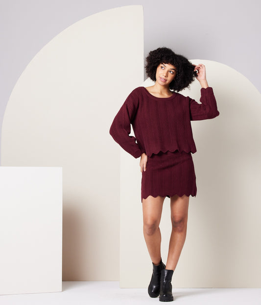 Akira Sweater, Burgundy