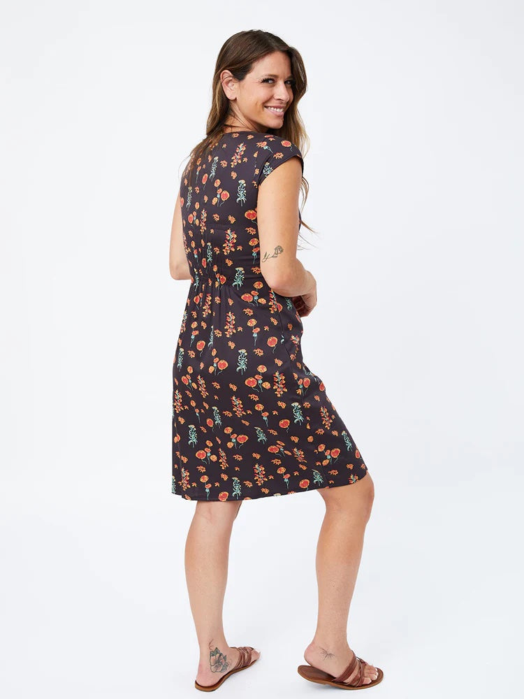 Artsy Traveler Dress, Botanical Dusk