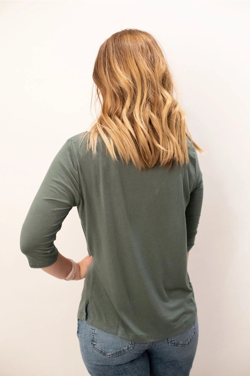 Boatneck Tee, Sea Green