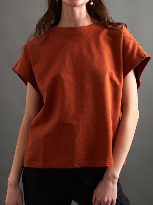 Caitlin Top, Loop Knit Clay