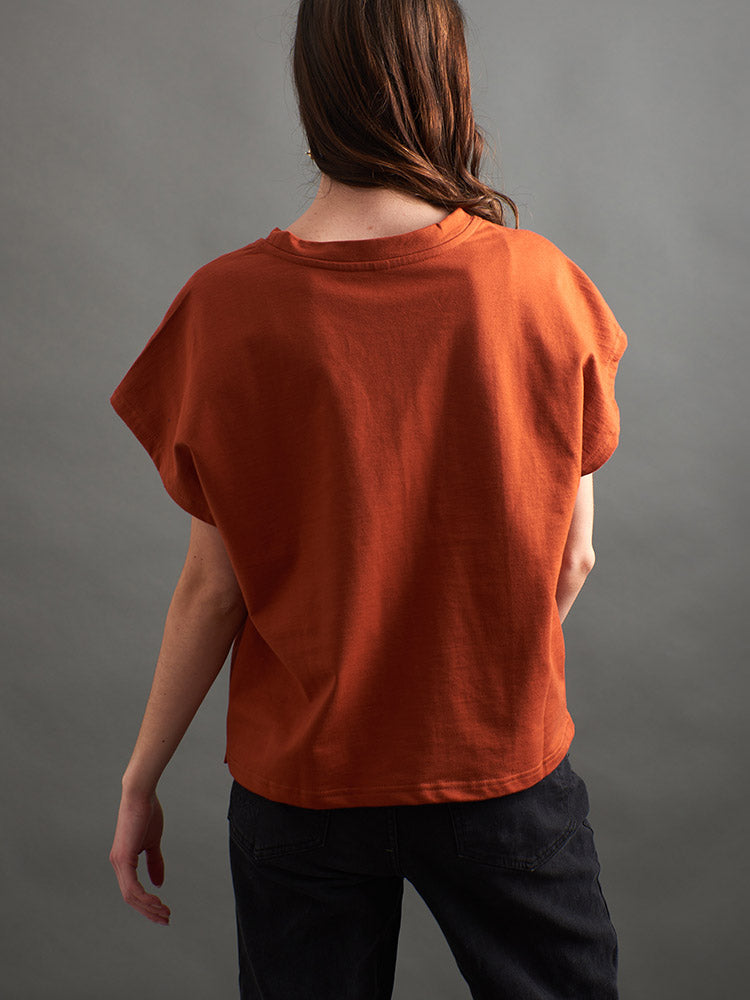 Caitlin Top, Loop Knit Clay