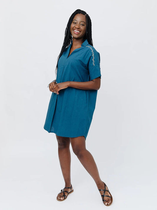 Chennai Mini Dress, Teal