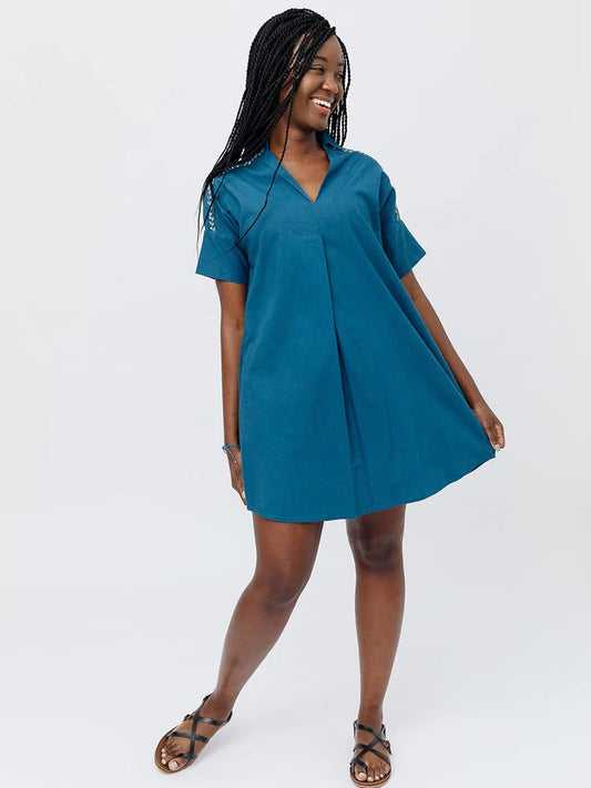 Chennai Mini Dress, Teal