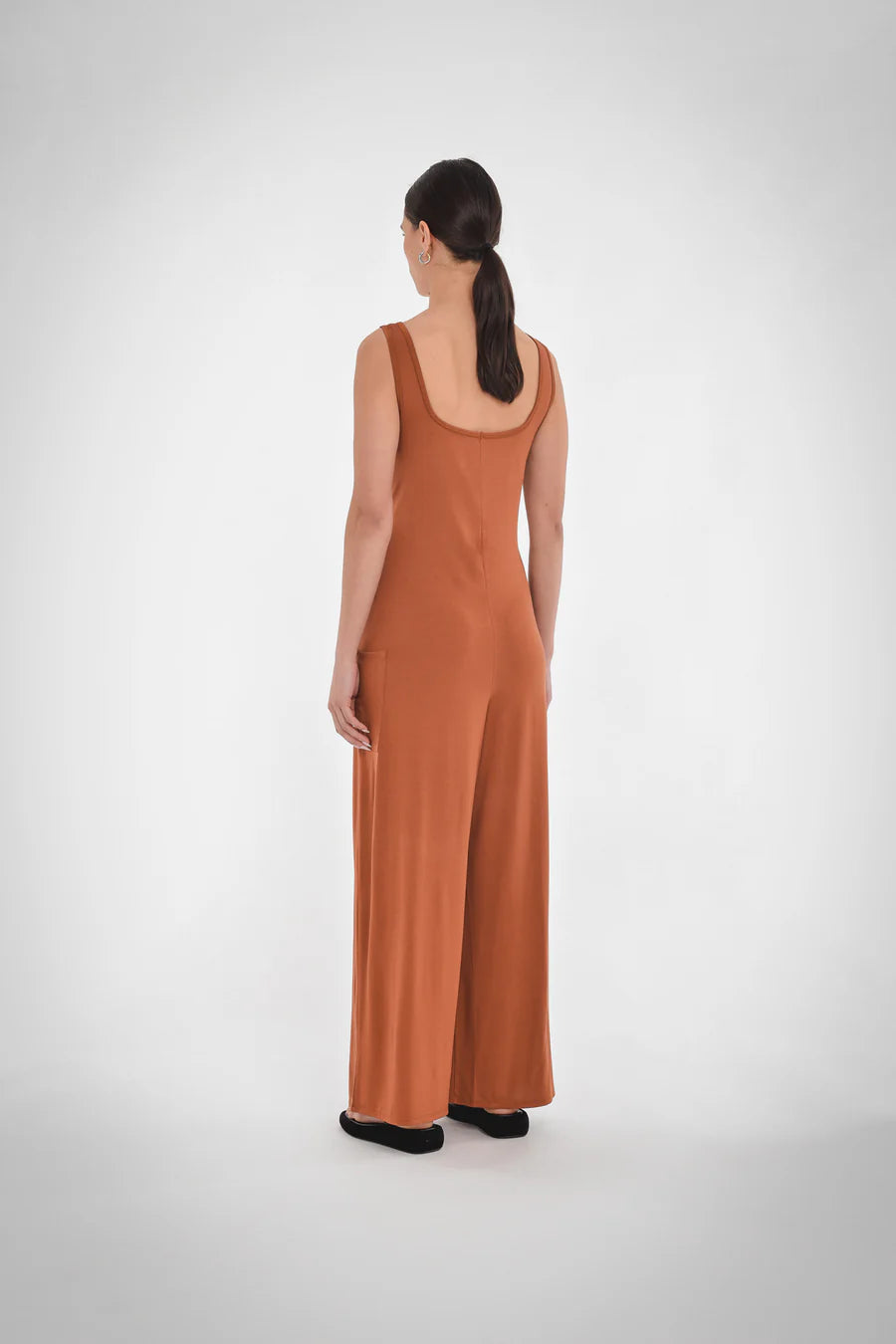 Claire Squareneck Jumpsuit, Nutshell