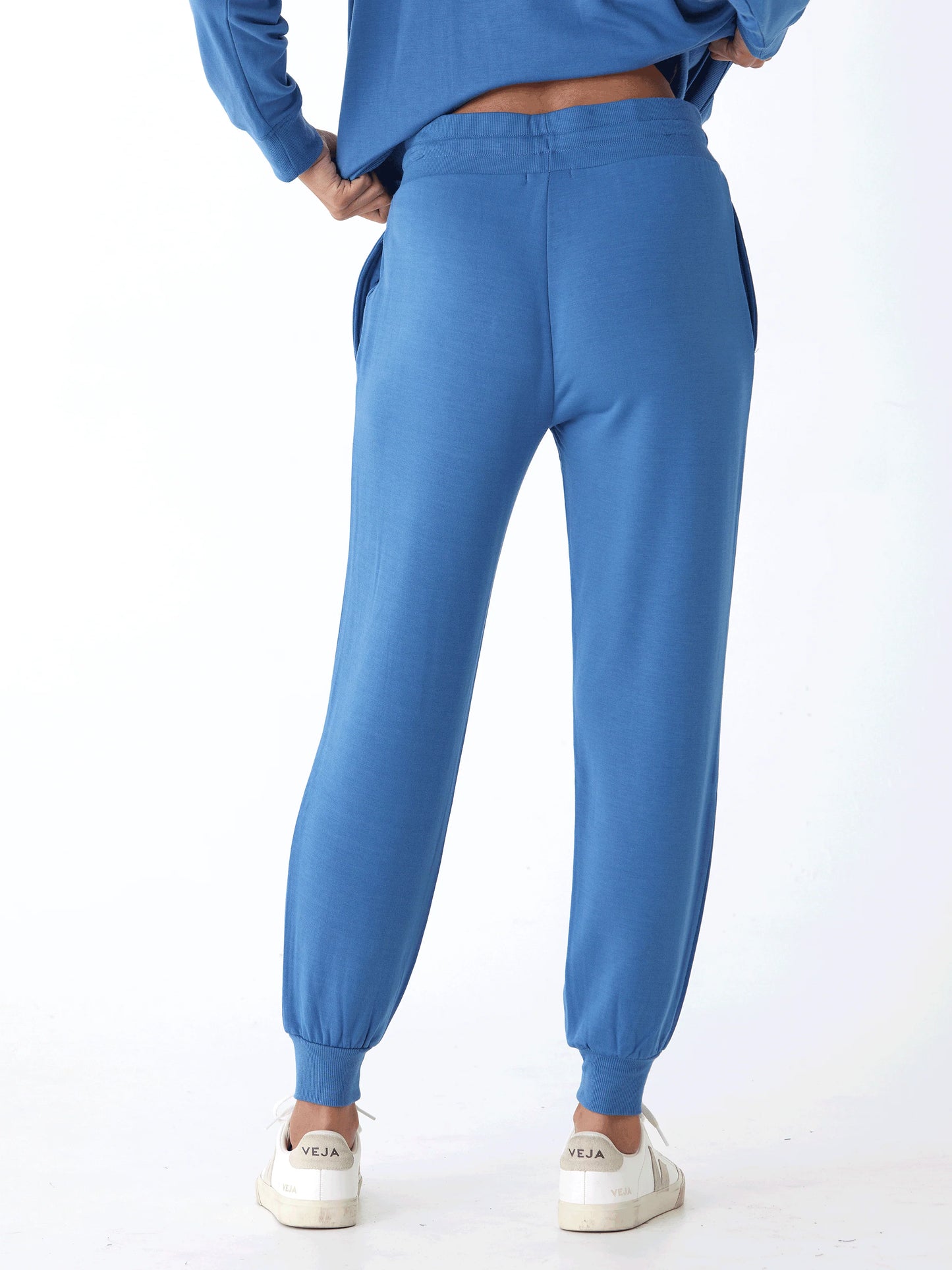 Connie Feather Fleece Jogger, Larkspur