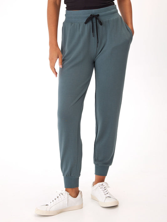 Connie Feather Fleece Jogger, Seagrass