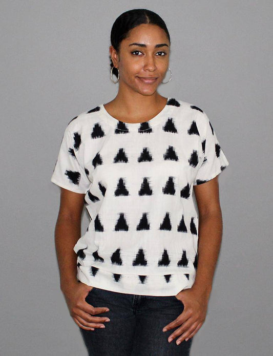 Dylan Triangle Top, Black & White