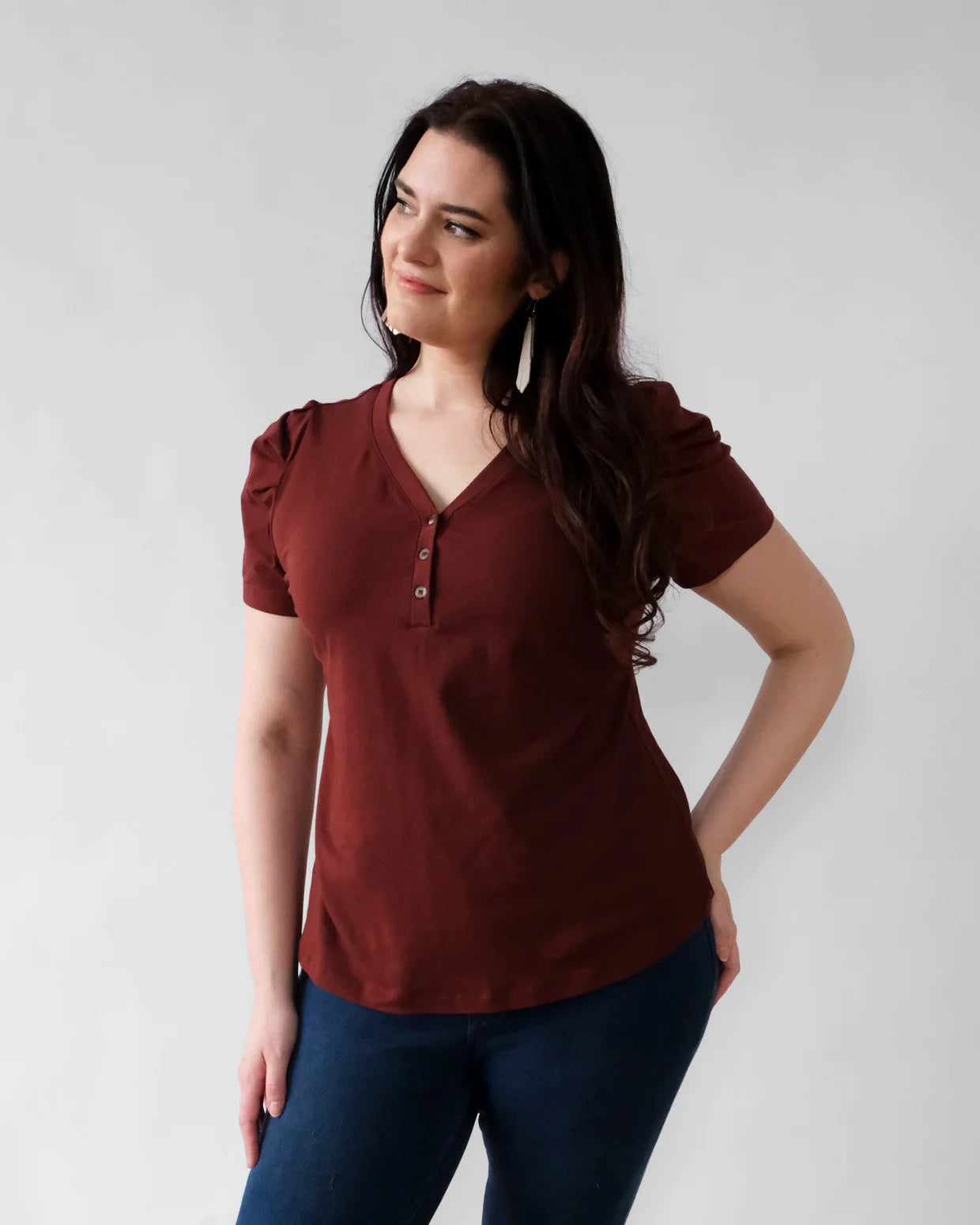 Freesia Top, Redwood