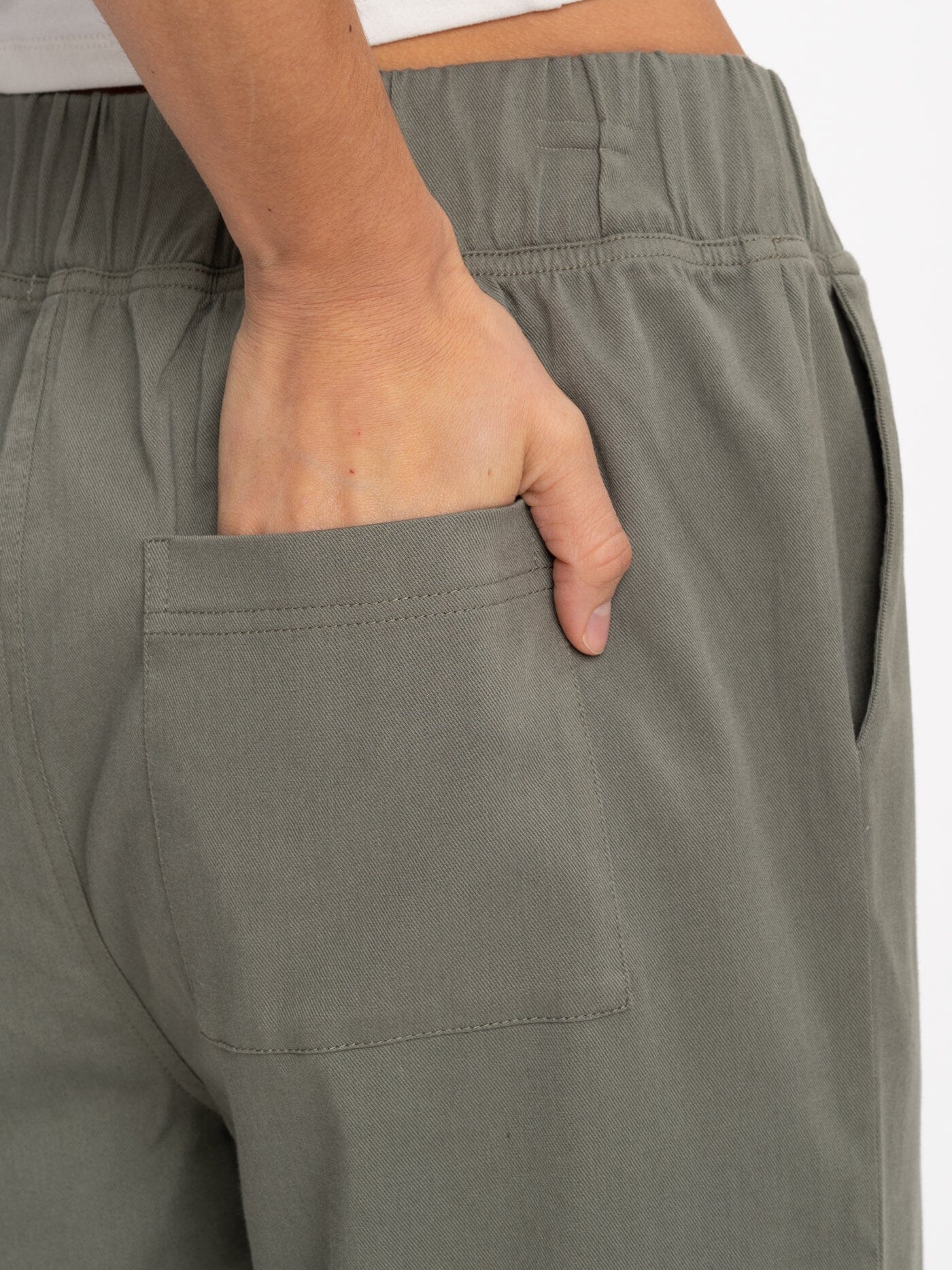 Georgie Stretch Twill Pant, Artichoke