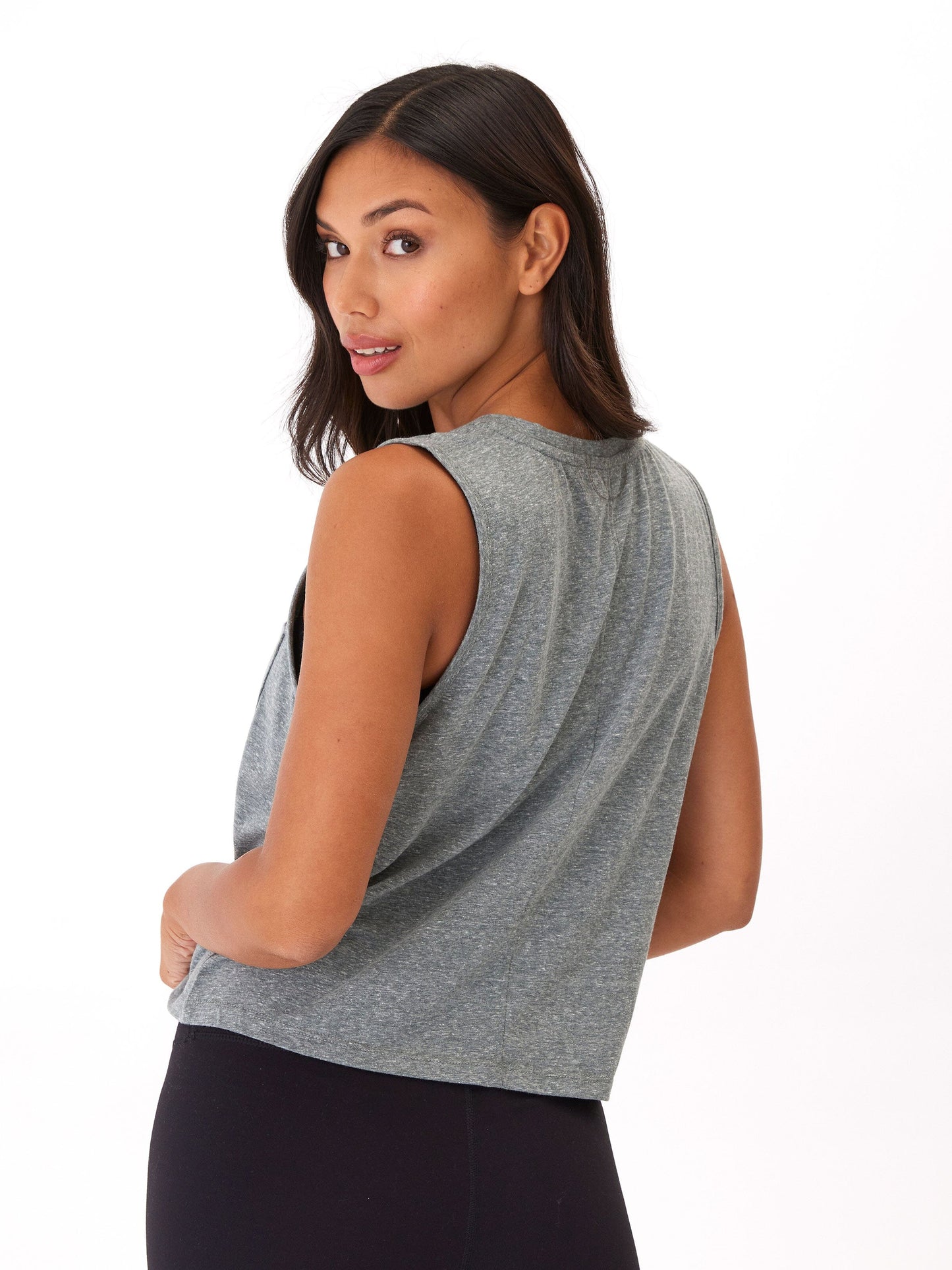 Hera Triblend Jersey V-Neck Tank, Seagrass