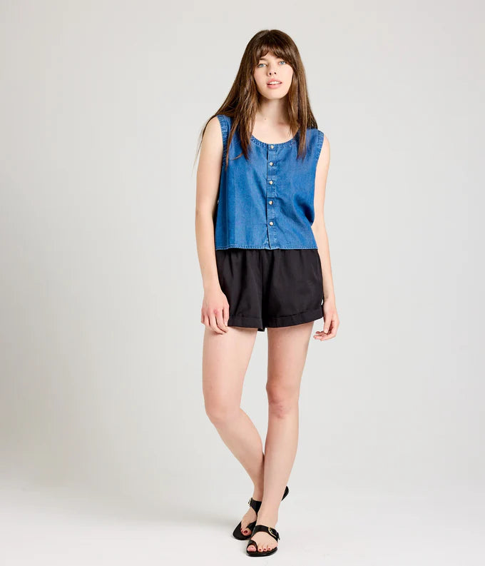 Demi Top, Chambray