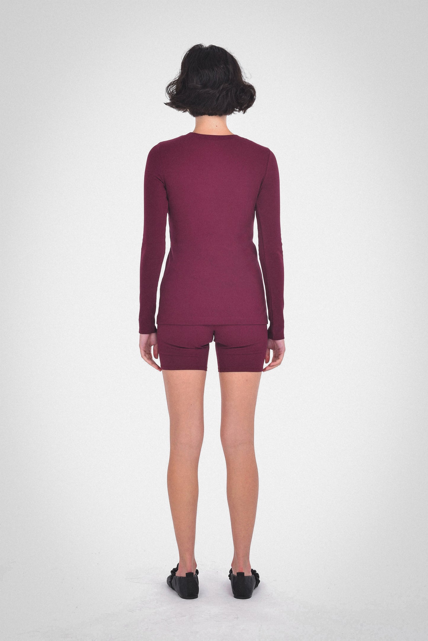 Lisa Long Sleeve Top, Dark Cherry