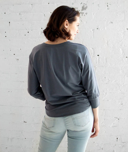 Mabel Top, Anchor Grey