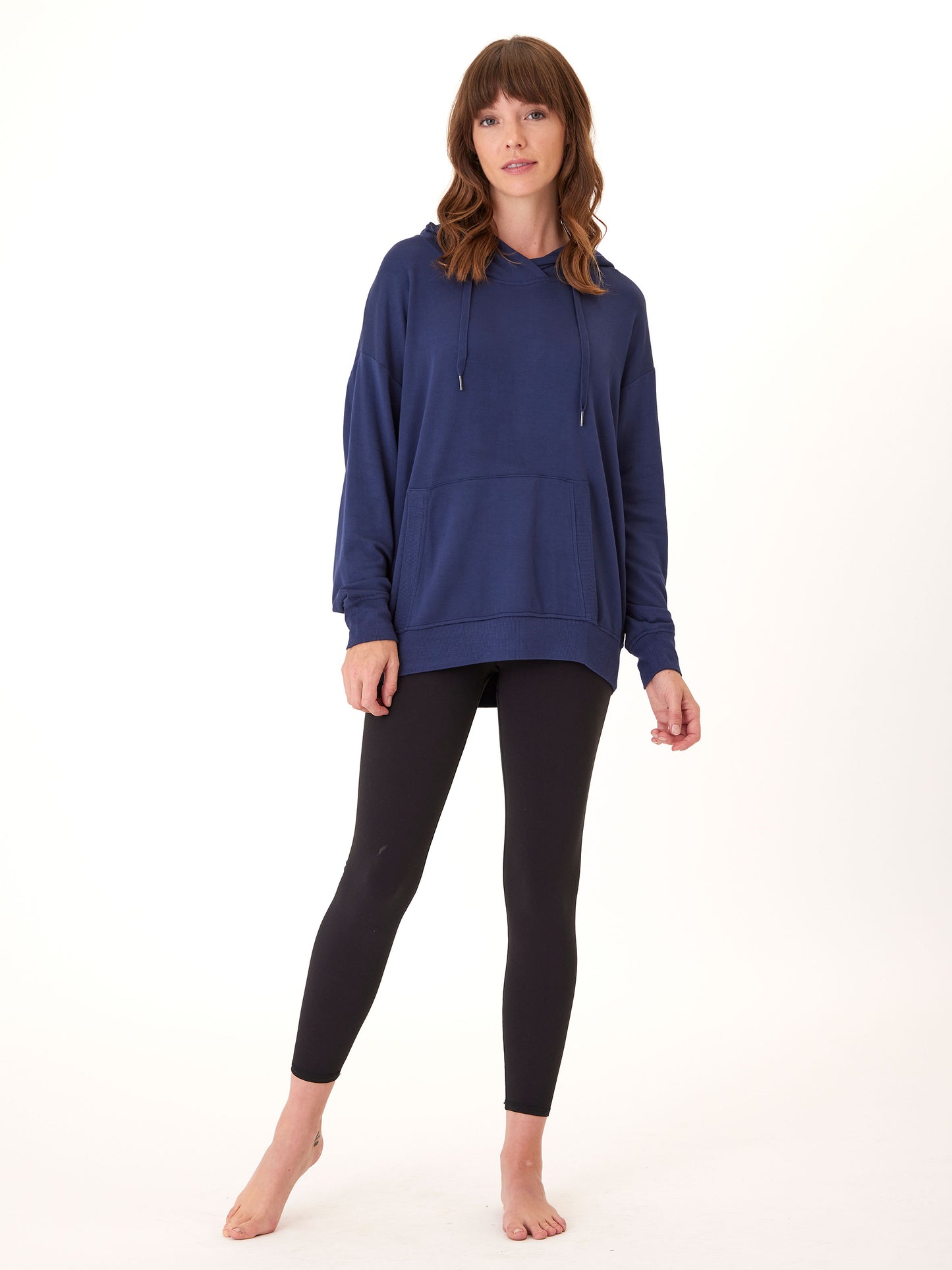 Madge Feather Fleece Pullover, Raw Denim