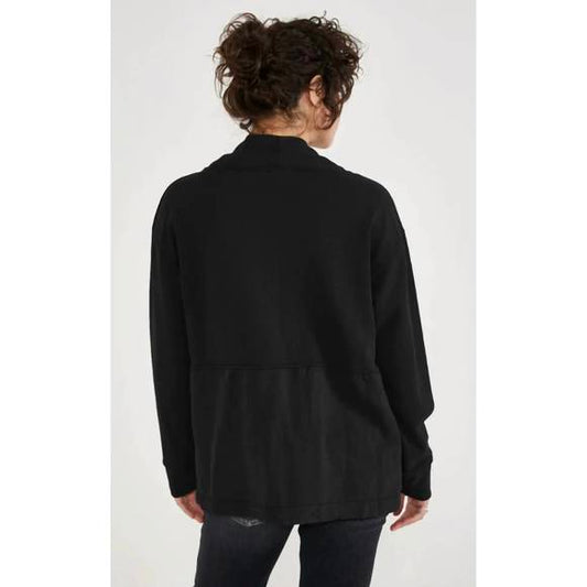 Mattia Mixed Media Jacket, Black Beauty