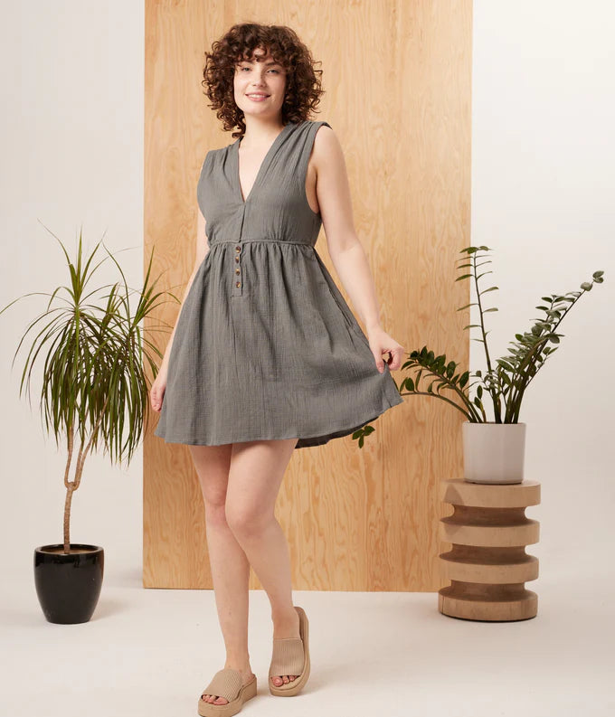 Mika Dress, Charcoal