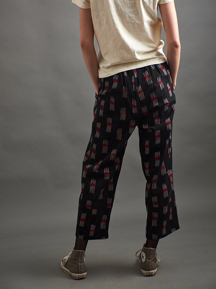 Miller Easy Pant, Black Ikat