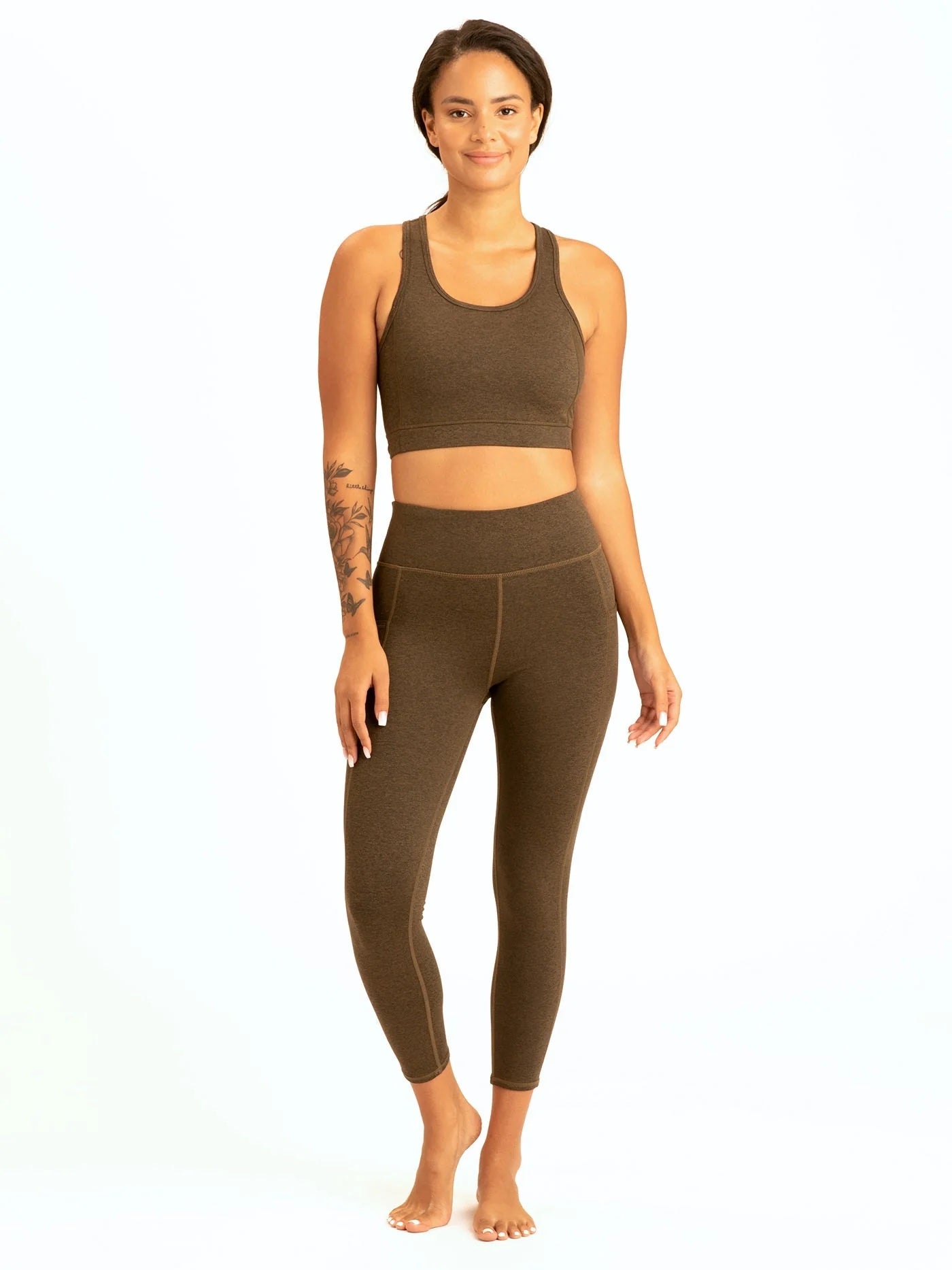 Monica Pocket High-Rise Legging, Heather Fortress