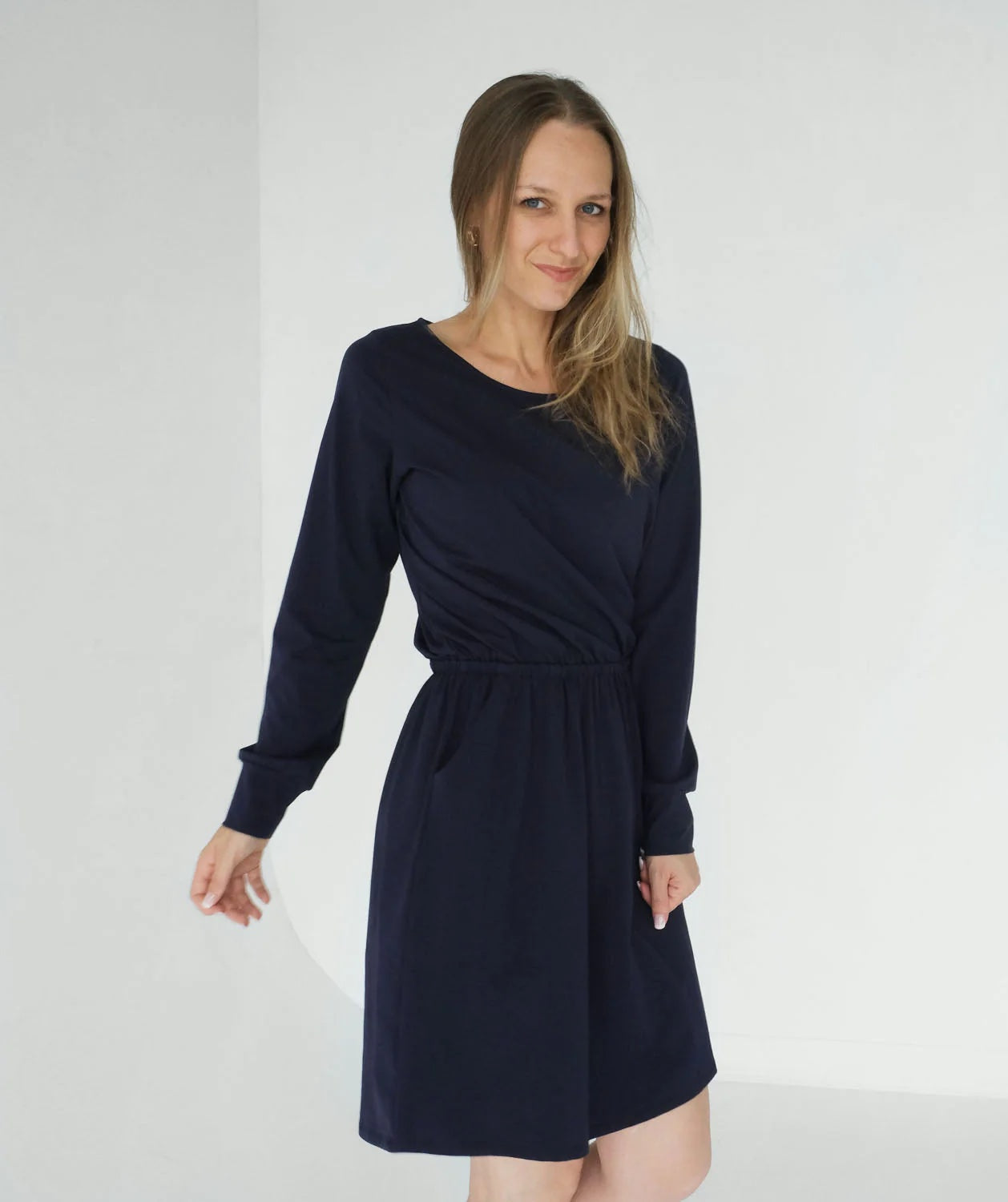 Nisha Dress, Navy