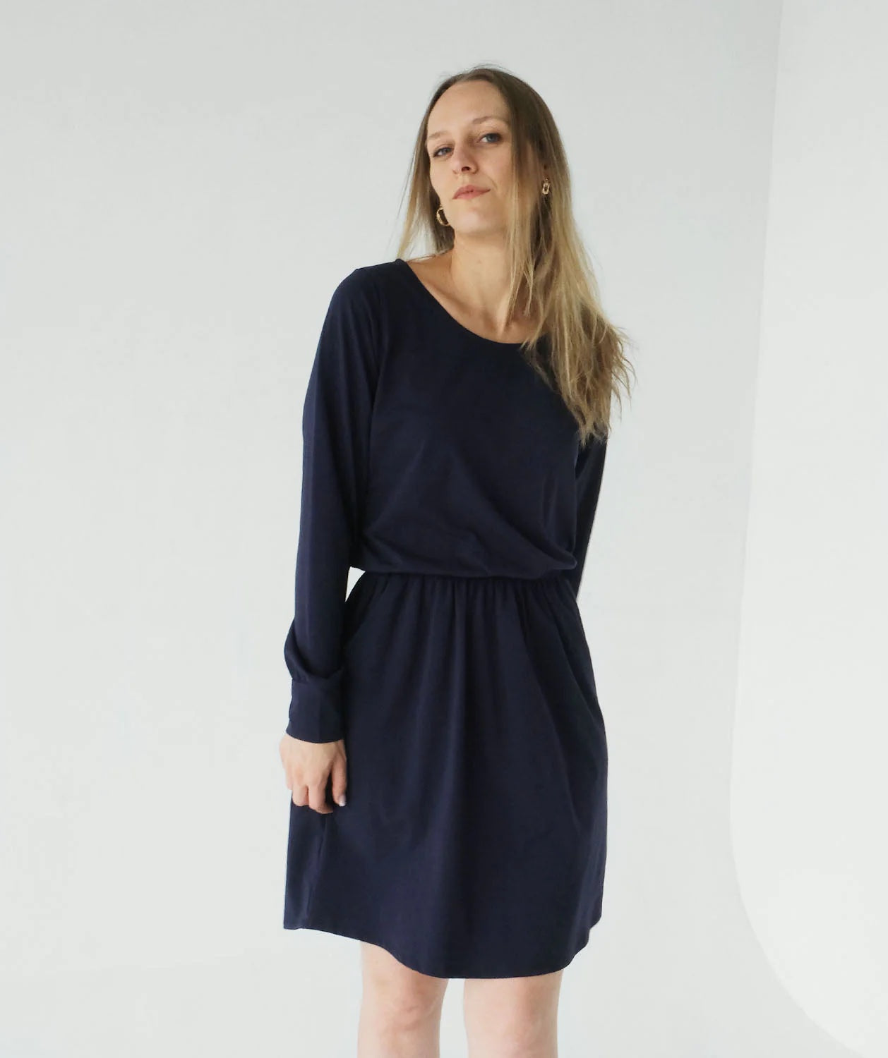 Nisha Dress, Navy