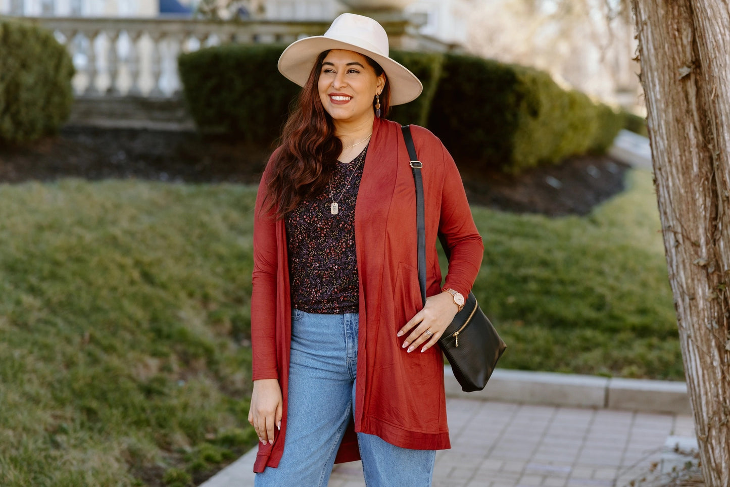 Open Cardi, Garnet