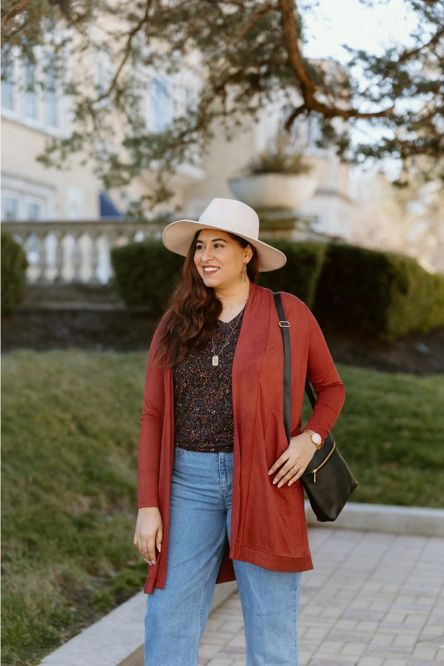 Open Cardi, Garnet