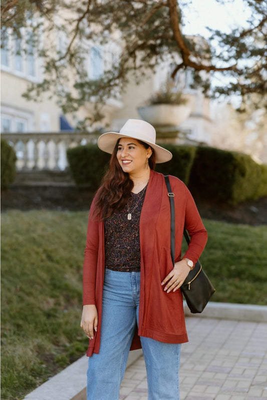 Open Cardi, Garnet