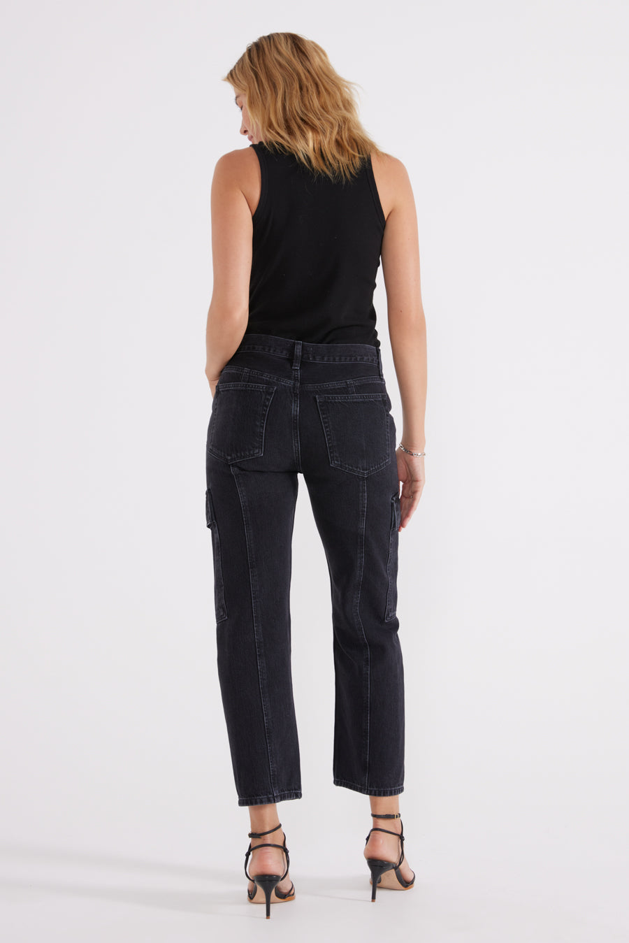 Pax Cargo Slim Fit Jeans, Black Rock