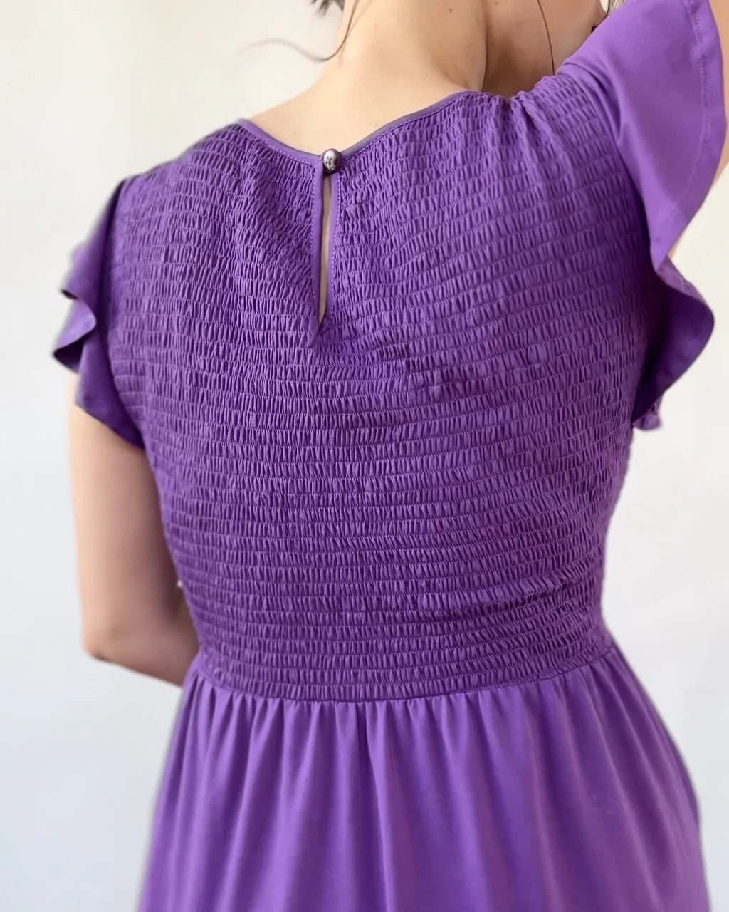 Peyton Smocked Dress, Purple