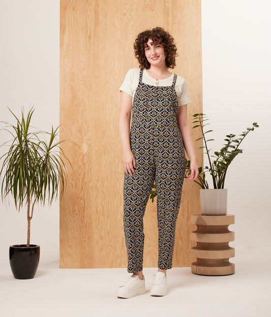 Rhythm Adustable Overall, Retro Floral