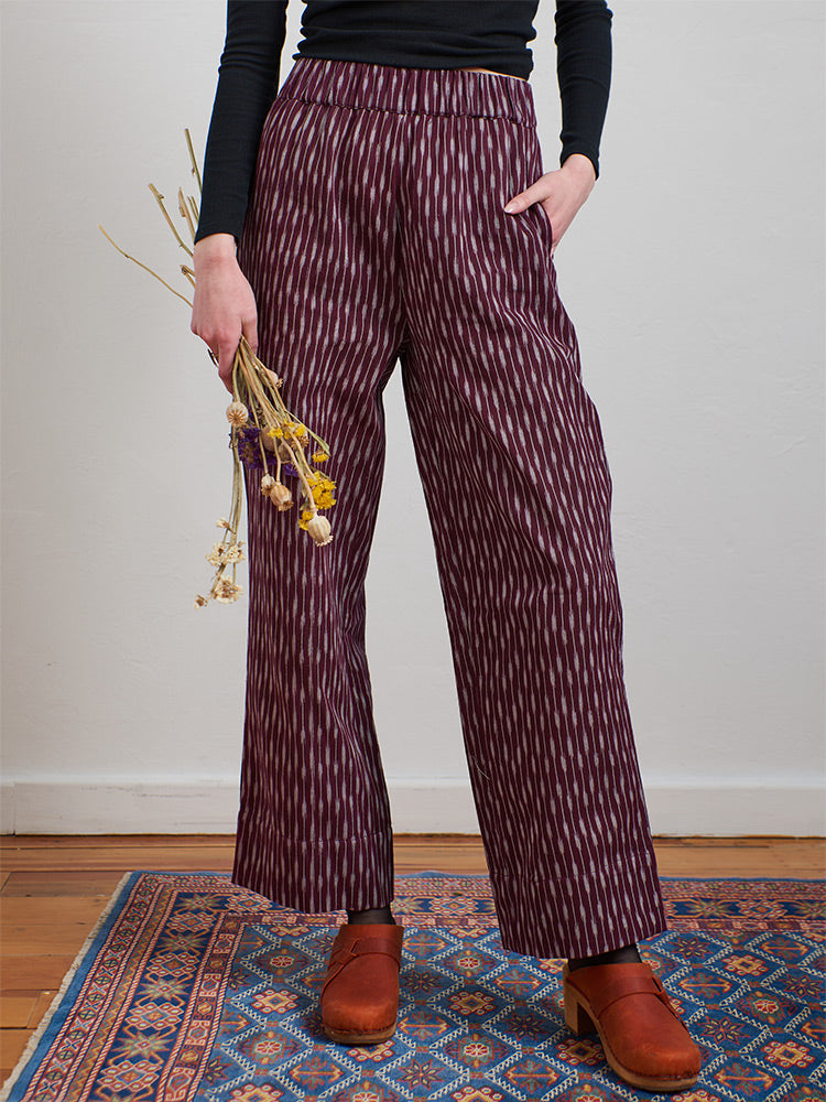 Rosie Pant, Plum Ikat