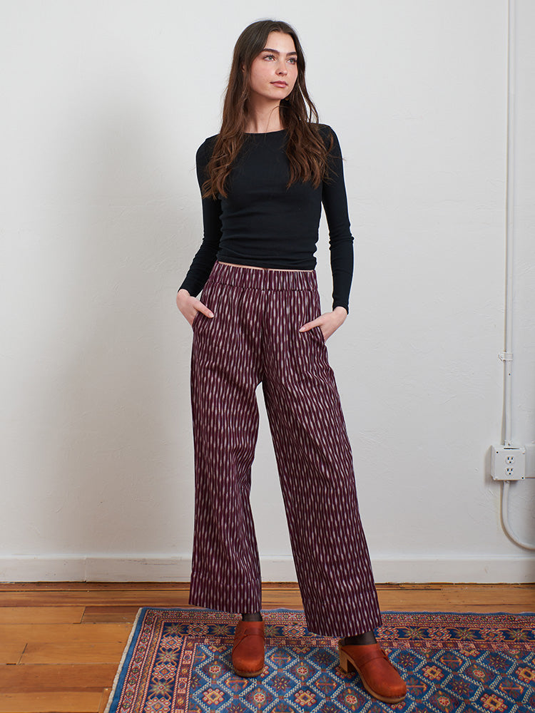 Rosie Pant, Plum Ikat