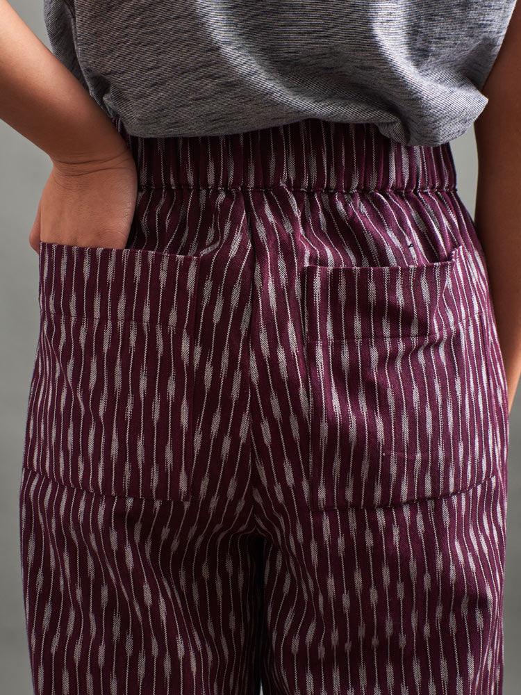 Rosie Pant, Plum Ikat